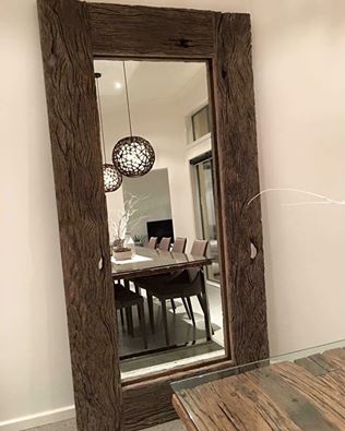Rustic Timber Mirror
