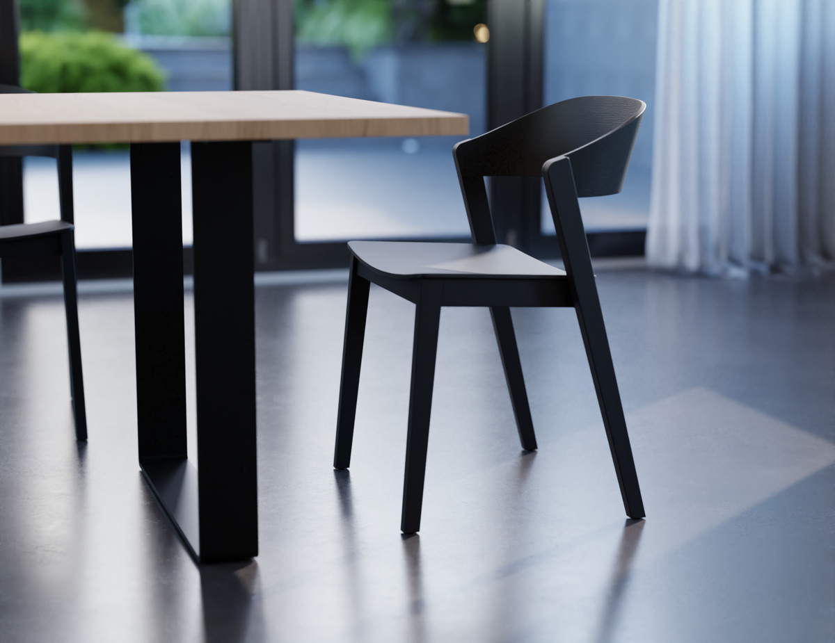 Asher Dining Chair Black Ash