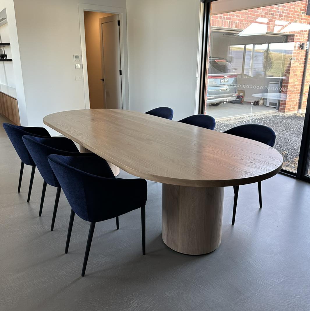 Oval Timber Dining Table