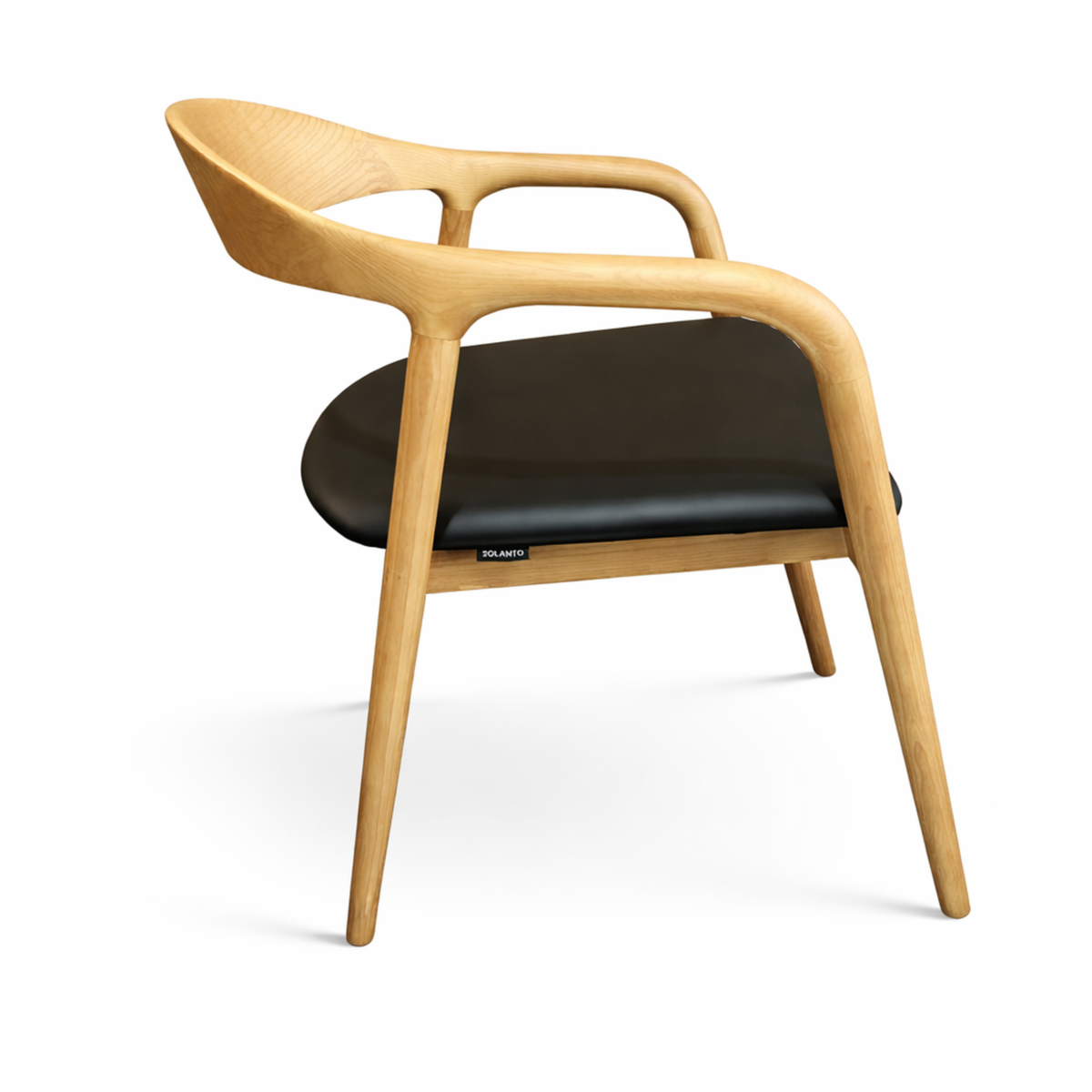Belvedere Dining Chair — Ash with Upholstered Leather Seat