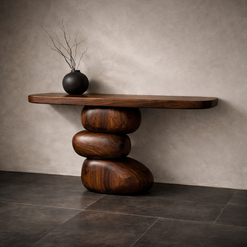 Forme Console — Sculptural Hardwood Statement