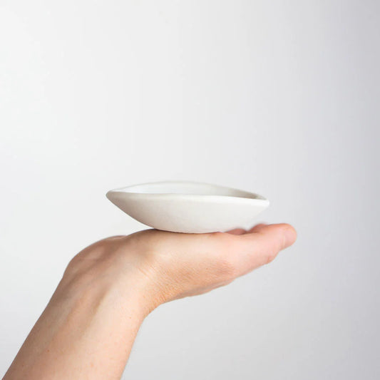 Kim Wallace Handmade Sauce Bowl ~ Classic White