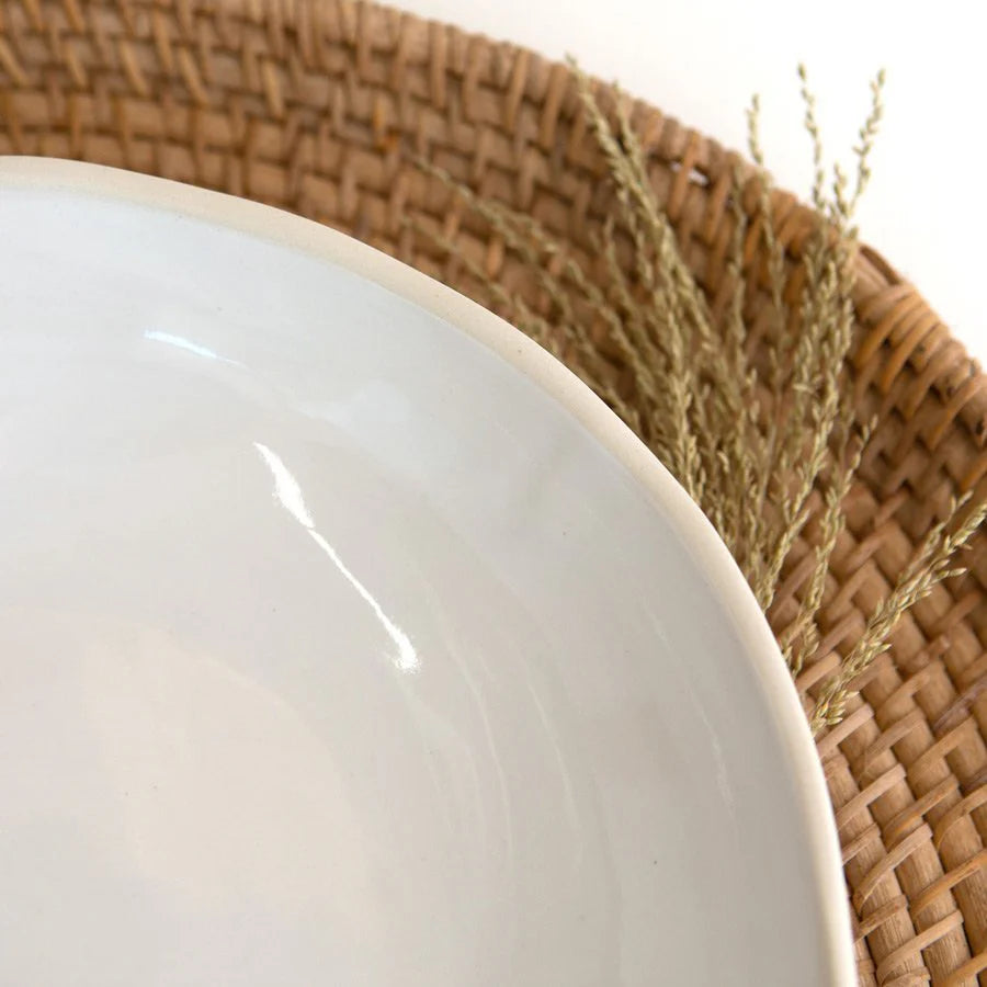Kim Wallace Ceramic Serving bowl ~ Classic White