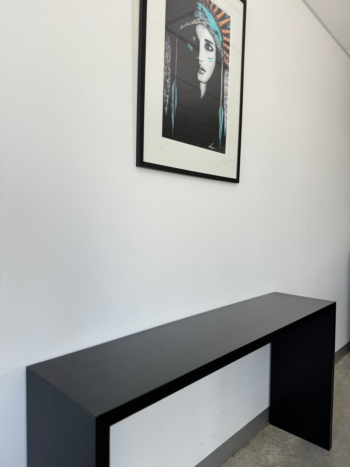 Available Now -  Erskine Black Solid Timber Entryway Console