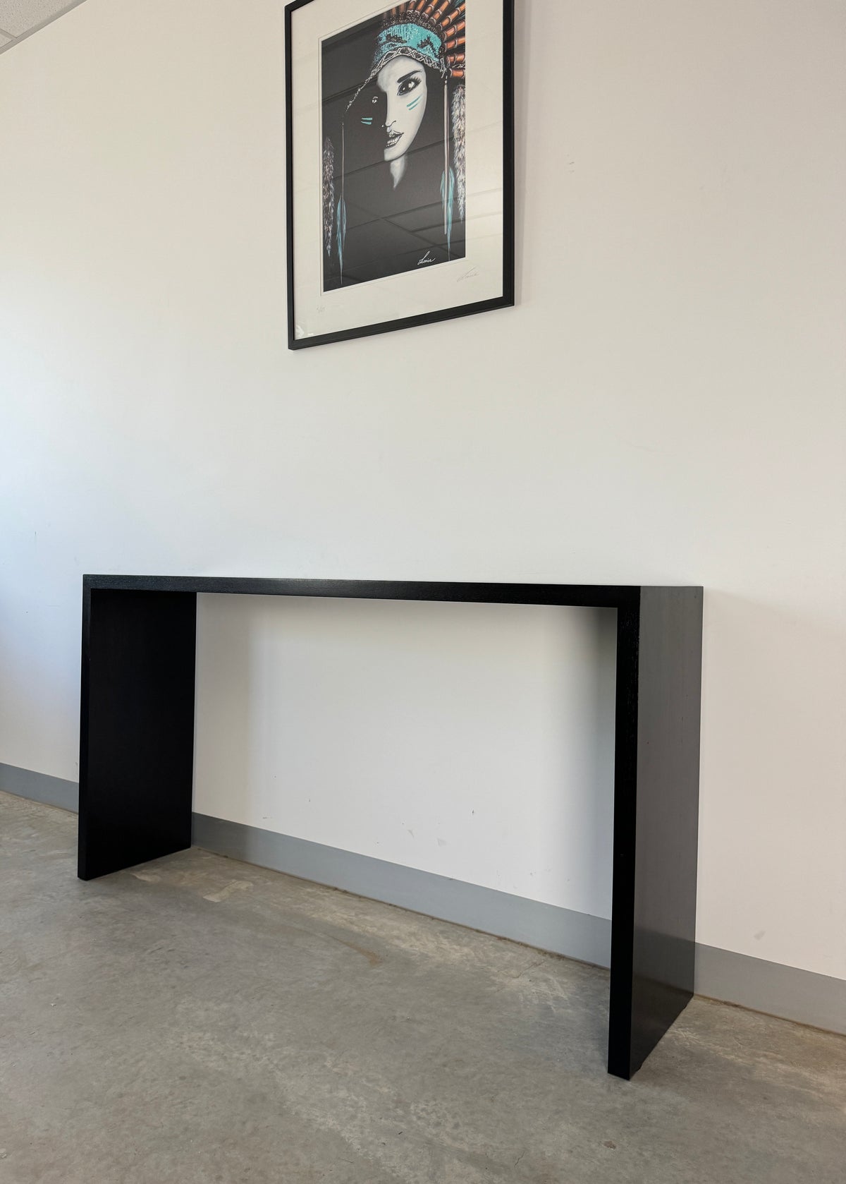 Available Now -  Erskine Black Solid Timber Entryway Console