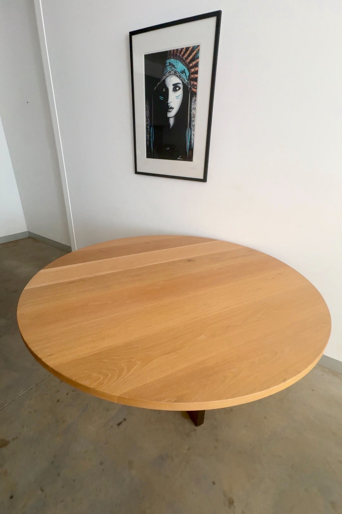 Available Now - Bespoke Round Timber Dining Table American White Oak