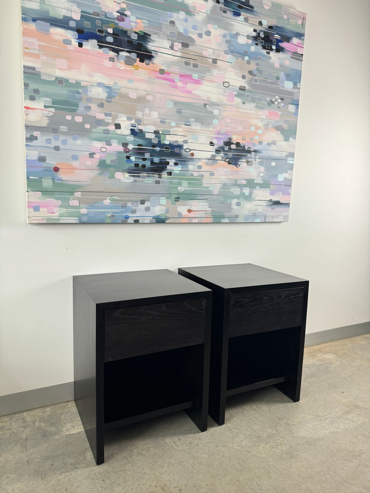 Available Now - Sienna Black Solid Timber Bedside Tables