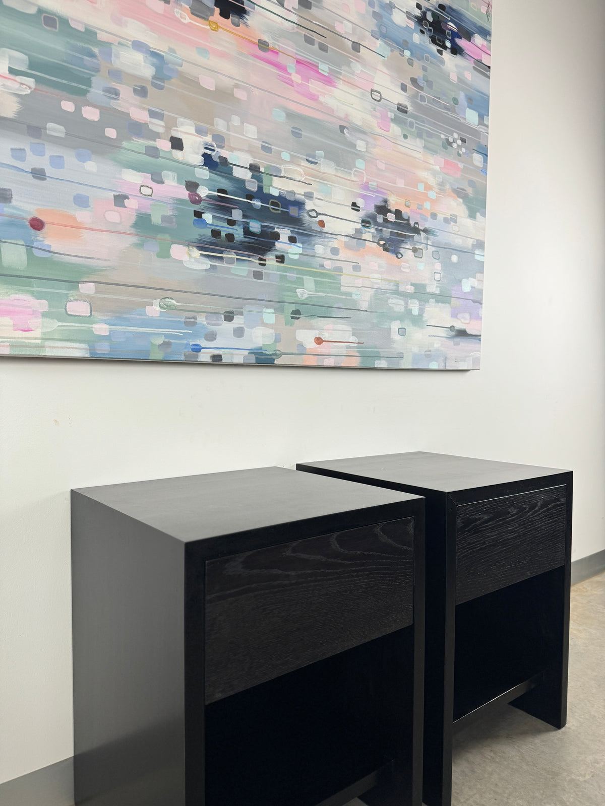 Available Now - Sienna Black Solid Timber Bedside Tables
