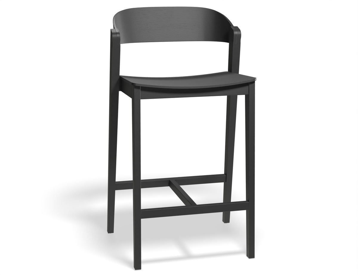 Asher Bar Stool Black Ash