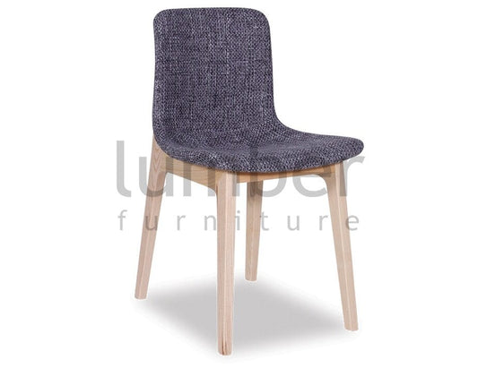 Matisse Chair Solid Ash Frame - Light Grey Padded Tweed Seat